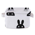 Desktop Sundries Storage Basket Bag Foldable Cosmetic Storage Box Cotton Linen Kids Toy Organizer Storage Container