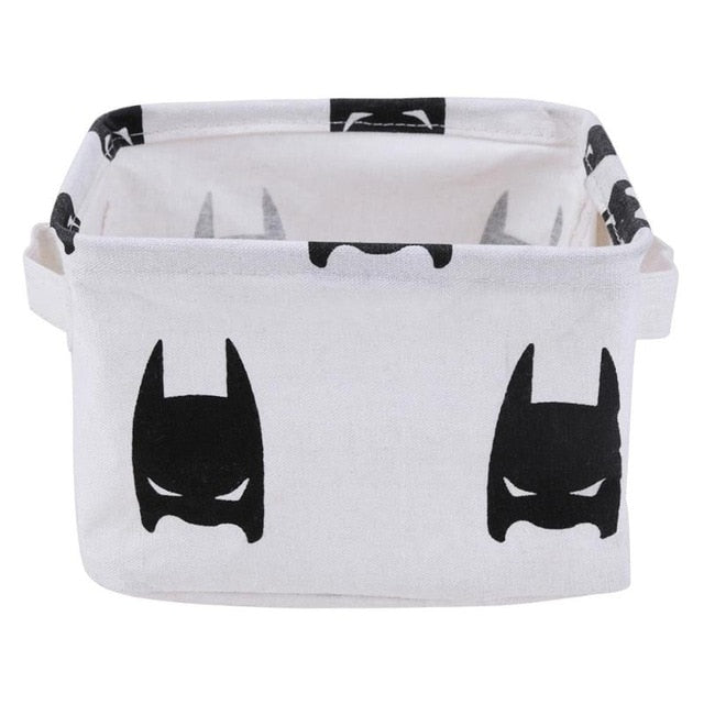 Desktop Sundries Storage Basket Bag Foldable Cosmetic Storage Box Cotton Linen Kids Toy Organizer Storage Container