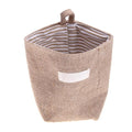 Retro Cotton Linen Storage Box Cosmetic Makeup Sundries Basket Mini Desktop Storage Bag Door Hanging Bags
